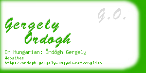 gergely ordogh business card