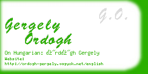 gergely ordogh business card